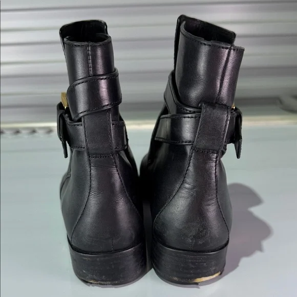 Tory Burch Brooke Black Leather Ankle Boots - Picture 6 of 14